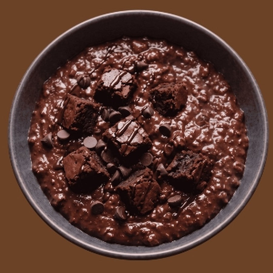 A bowl of Brownie Batter cream of rice